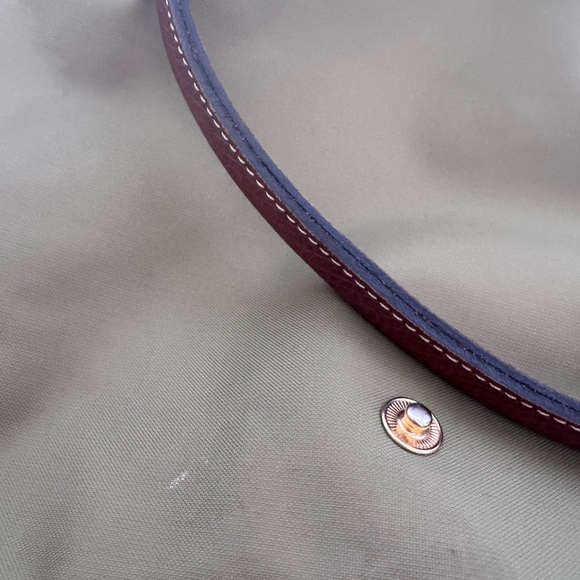 Longchamp Le Pliage Green Nylon Leather Bag *poor condition” - Picture 5 of 14